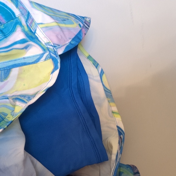 NWT XL Womens Running Short Marbled Swirl Athletic AVIA 16 18 Spandex Shorts 🩵 - Picture 4 of 16